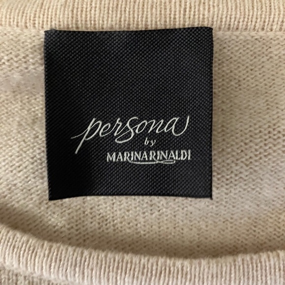 Persona by Marina Rinaldi Itlay Wool/Cashmere /Stud  Accent Tunic Sweate… - Picture 3 of 6